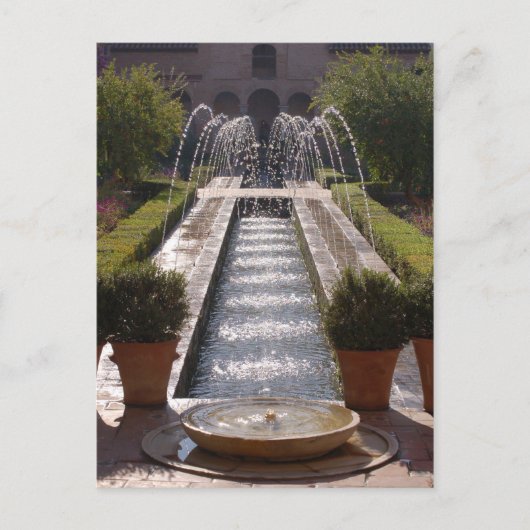 Alhambra Fountain Postcard Postkarte (Vorderseite)