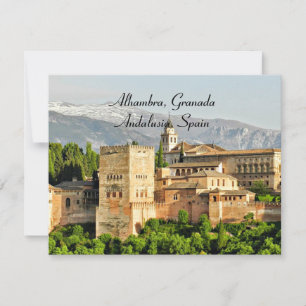 Alhambra, Granada, Andalusien, Spanien Feiertagskarte