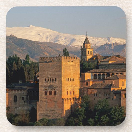 Alhambra; Granada; Andalusien, Spanien, Sierra Untersetzer (Vorderseite)