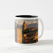 Alhambra; Granada; Andaslusia, Spanien, Sierra Zweifarbige Tasse (VorderseiteRechts)