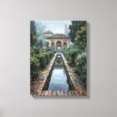 Alhambra Granada Marmorbogen Kunst Leinwanddruck (Vorderseite)