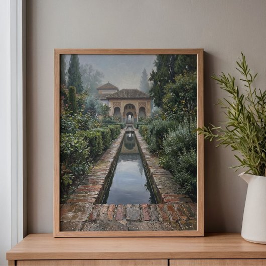 Alhambra Granada Marmorbogen Kunst Leinwanddruck
