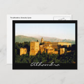 Alhambra granada postkarte (Vorne/Hinten)