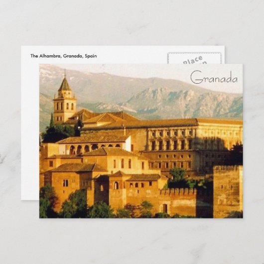 Alhambra granada postkarte (Vorne/Hinten)
