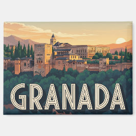 Alhambra Granada Spain Travel Magnet