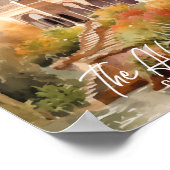 Alhambra Granada Spanien Berühmter Reiseraum Poster (Ecke)