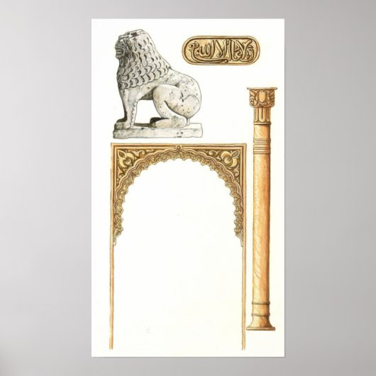 Alhambra Granada Spanien. Details Poster (Vorne)