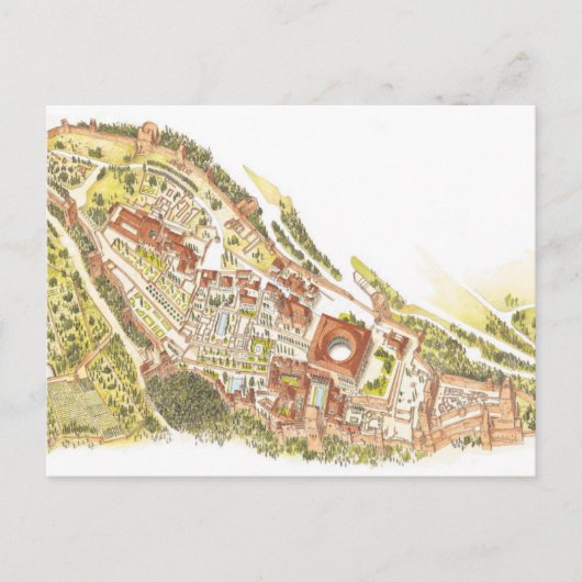 Alhambra Granada Spanien. Luftbild Postkarte (Vorderseite)
