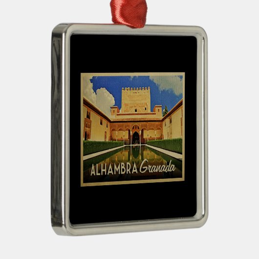 Alhambra Granada Spanien Ornament Aus Metall (Rechts)