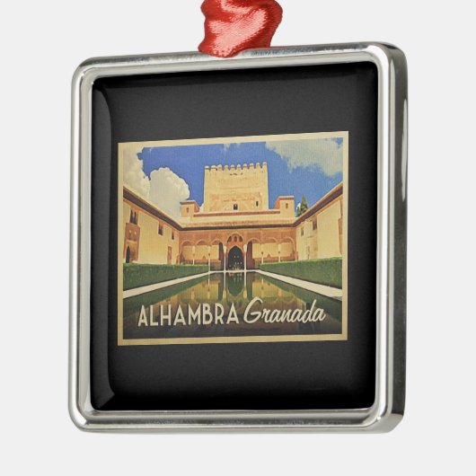 Alhambra Granada Spanien Ornament Aus Metall (Links)