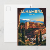 Alhambra, Granada Spanien Postkarte (Vorne/Hinten)