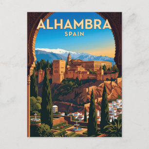 Alhambra, Granada Spanien Postkarte