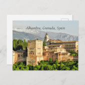 Alhambra, Granada, Spanien Postkarte (Vorne/Hinten)