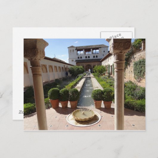 Alhambra, Granada Spanien Postkarte (Vorne/Hinten)