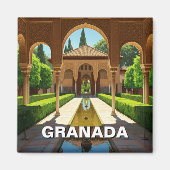 Alhambra Granada Spanien Reisen Magnet (Vorne)