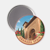 Alhambra Granada Spanien Reisen Magnet (Vorderseite/Rückseite)