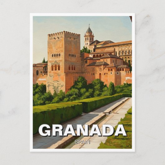 Alhambra Granada Spanien Reisen Postkarte (Vorderseite)