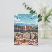 Alhambra Granada Spanien Reisen Postkarte (Stehend Vorderseite)