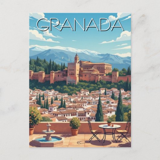 Alhambra Granada Spanien Reisen Postkarte (Vorderseite)