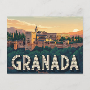 Alhambra Granada Spanien Reisen Postkarte