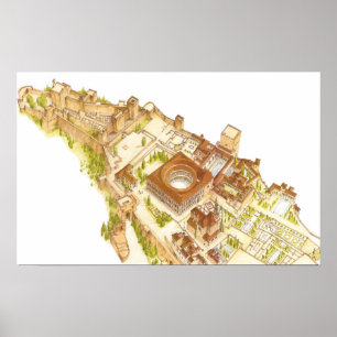 Alhambra Granada Spanien. Schloss und Paläste Poster