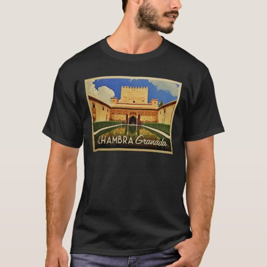 Alhambra Granada Spanien T-Shirt (Vorderseite)