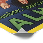 Alhambra Ham Flying Pig Ad Poster (Ecke)