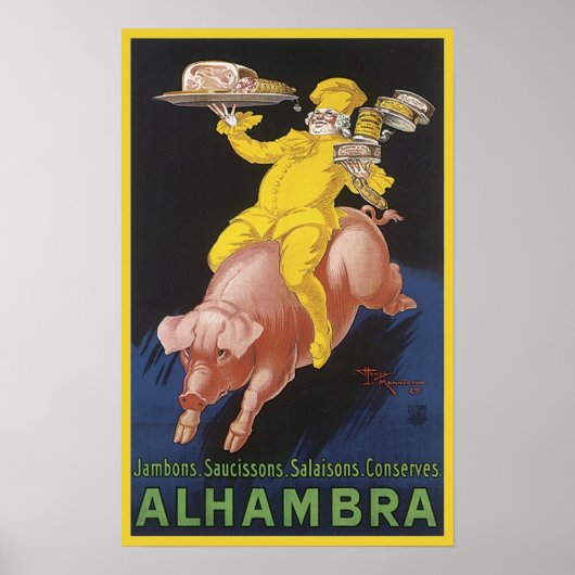 Alhambra Ham Flying Pig Ad Poster (Vorne)
