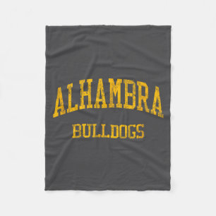 Alhambra High School Hs Martinez Ca Vintage Srts Fleecedecke