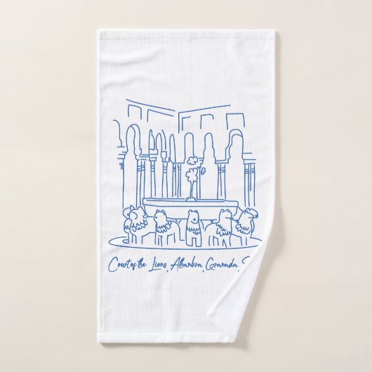 Alhambra Hof der Löwen 1 Badhandtuch Set (Handtuch)