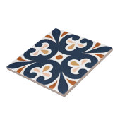 Alhambra-Kacheln Blauorange-Blume Fliese (Seite)