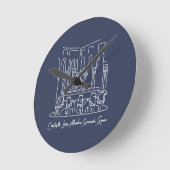 Alhambra Löwenhof 1 Runde Wanduhr (Winkel)