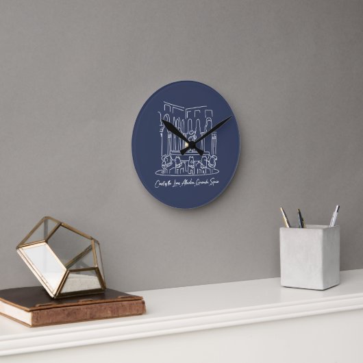 Alhambra Löwenhof 1 Runde Wanduhr (Büro)