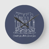 Alhambra Löwenhof 1 Runde Wanduhr (Vorderseite)