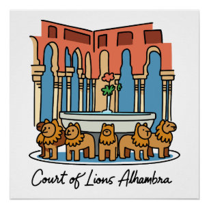 Alhambra Löwenhof 3 Poster