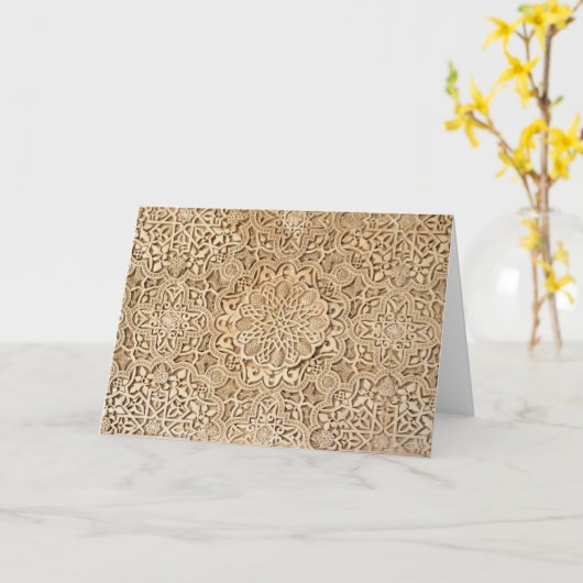 Alhambra-Muster Karte (Gelbe Blume)