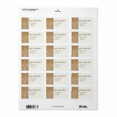 Alhambra Muster mit Ihrer Adresse Adressaufkleber (Vorne)