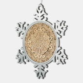 Alhambra-Muster Schneeflocken Zinn-Ornament (Rechts)