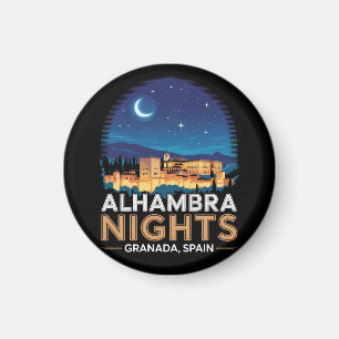 Alhambra Nights - Granada Spanien Reisen Kunst, Di Magnet