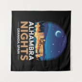 Alhambra Nights - Granada Spanien Reisen Kunst, Di Wandteppich (Vorderseite (Horizontal))