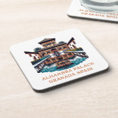 Alhambra Palace Granada Spanien Getränkeuntersetzer (Linke Seite)