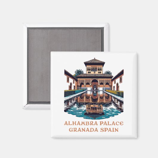 Alhambra Palace Granada Spanien Magnet (Vorderseite/Rückseite)