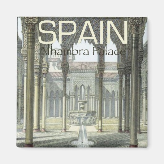 Alhambra Palace Spanien Souvenir Kühlschrankmagnet (Vorne)