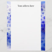 Alhambra Pattern Blue Briefbogen (Vorderseite)