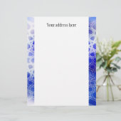 Alhambra Pattern Blue Briefbogen (Stehend Vorderseite)