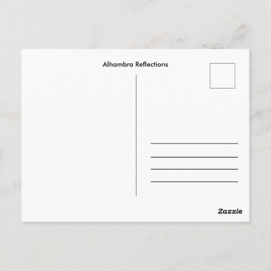 Alhambra Reflections Postkarte (Rückseite)