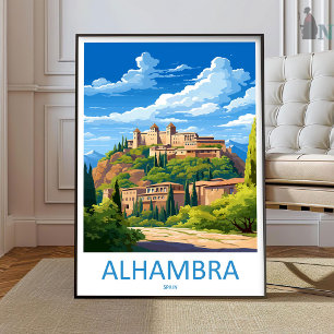 Alhambra-Reise-Kunstwandbild Alhambra-Wandbehang Poster
