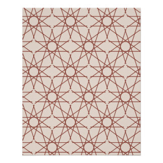 Alhambra-Rosen-Geometrie Poster