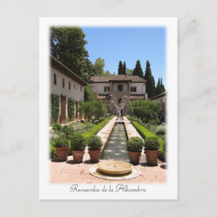 Alhambra-Rücken Postkarte