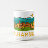 Alhambra-Sonnenuntergang 2 Kaffeetasse (Mittel)